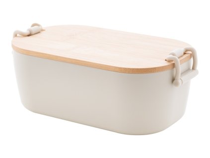 Plastový obedár 1000 ml s bambusovým vekom , natural (Farba natural)
