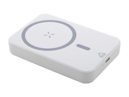 Powerbanka 5000mAh s magnetickým nabíjaním 15W , white (Farba white)