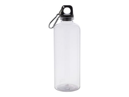 Fľaša z RPET s karabínkou 600 ml , white (Farba white)