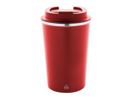 Termopohár z recyklovaného nerezu 350 ml , Red (Farba Red)