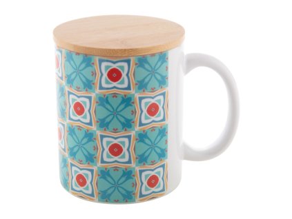 Hrnček na sublimáciu 300 ml s bambusovým vekom , white (Farba white)