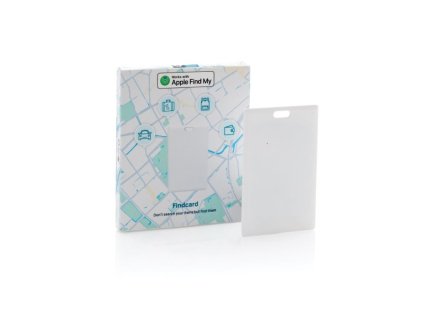 Karta s lokátorom Findcard z RCS plastu , white (Farba white)