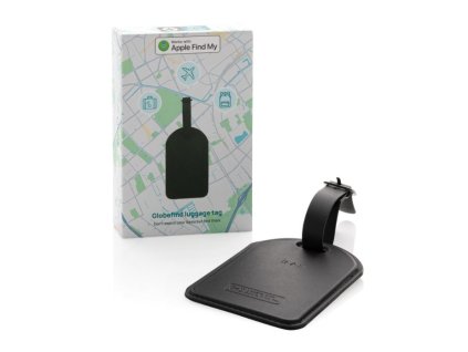 Visačka na batožinu s nabíjacím lokátorom z RCS polyesteru , Black (Farba Black)