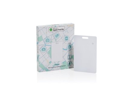 Ultratenká karta s nabíjacím lokátorom Findit z RCS plastu , white (Farba white)