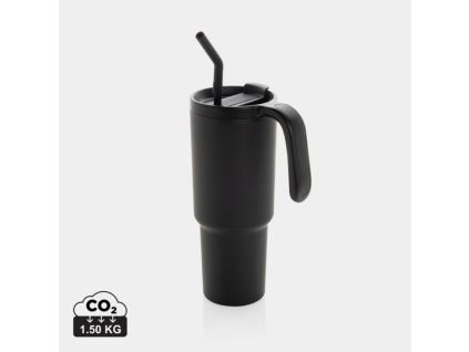 Termohrnček so slamkou 900 ml Graphic 360 z RCS ocele , Black (Farba Black)