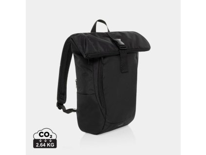 Batoh na 15.6" notebook Leonard z RPET , Black (Farba Black)