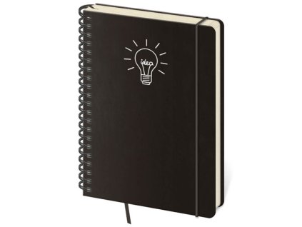 Linajkový zápisník TWIN-L čierny Idea , Black (Farba Black)