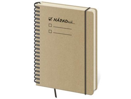 Bodkovaný zápisník TWIN-L hnedý Nápadník , Beige (Farba Beige)