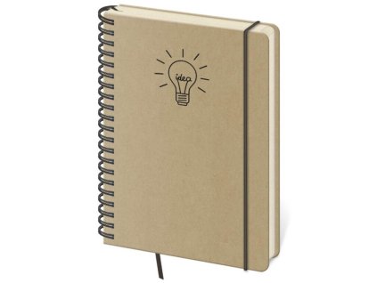 Bodkovaný zápisník TWIN-L hnedý Idea , Beige (Farba Beige)