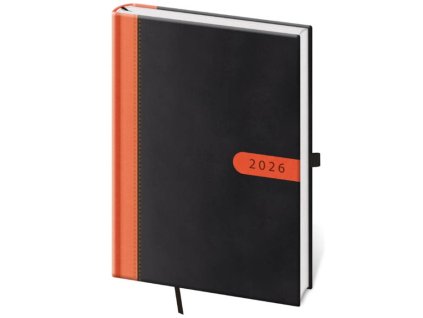 Týždenný A5 Bora , black/orange (Farba black/orange)