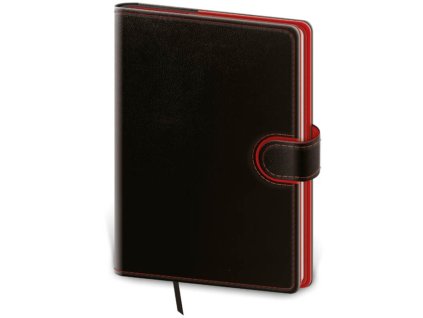 Týždenný A5 Flip , black/red (Farba black/red)