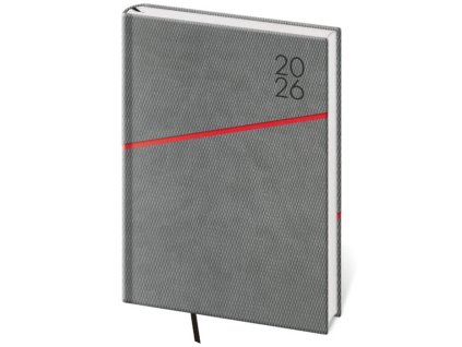 Denný A5 Grife , grey/red (Farba grey/red)