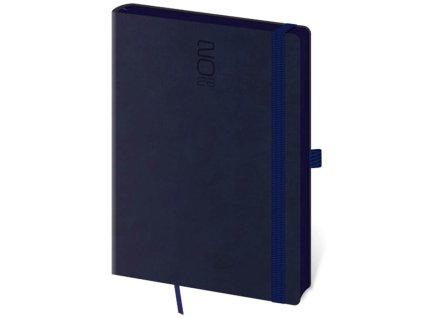 Denný A5 Memory s gumičkou , Navy (Farba Navy)