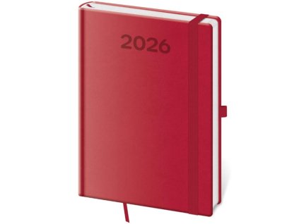 Týždenný A5 Print Pop , malinová (Farba malinová)