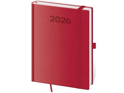 Týždenný B6 Print Pop , malinová (Farba malinová)