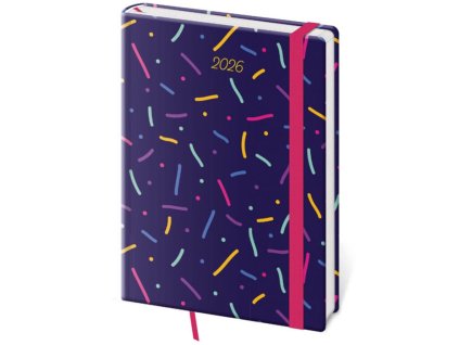 Týždenný A5 Vario s gumičkou , Sprinkles (Farba Sprinkles)