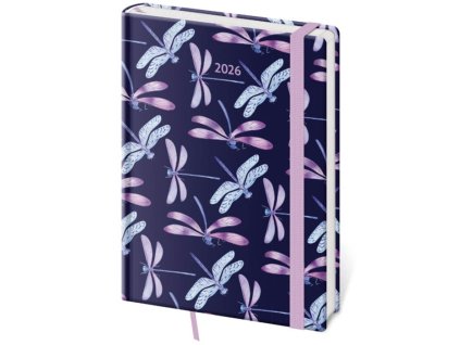 Týždenný A5 Vario s gumičkou , dragonfly (Farba dragonfly)