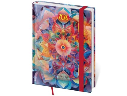 Týždenný B6 Vario s gumičkou , Kaleidoscope (Farba Kaleidoscope)