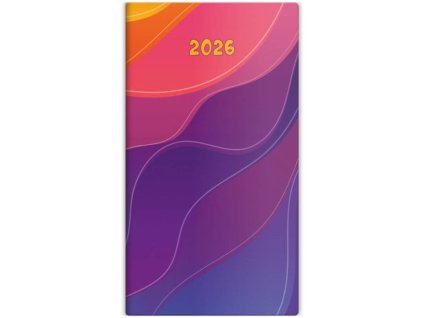 Vreckový Napoli dvojtýždenný , violet/pink (Farba violet/pink)