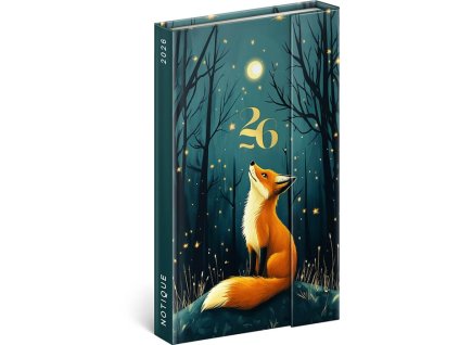 Týždenný diár Líška, 13x21 cm , mixed (Farba mixed)