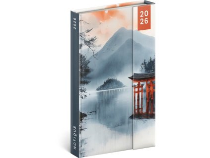 Týždenný diár Japonsko, 13x21 cm , mixed (Farba mixed)