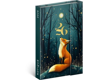 Týždenný diár Líška, 11x16 cm , mixed (Farba mixed)