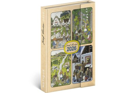 Týždenný diár Josef Lada, 11x16 cm , mixed (Farba mixed)