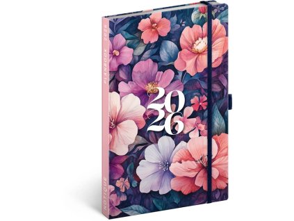 Planbook diár/notes Kytica, 13x21 cm , mixed (Farba mixed)