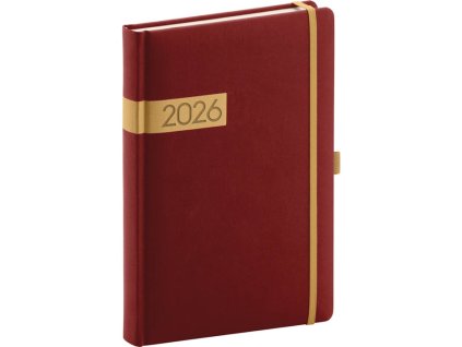 Denný A5 Twill , burgundy/gold (Farba burgundy/gold)