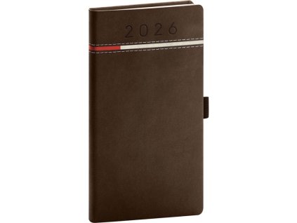 Vreckový Tomy 9x15,5 cm , brown/red (Farba brown/red)