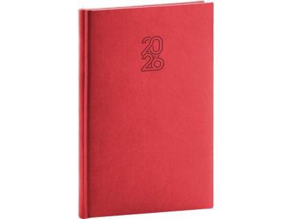 Týždenný A5 Aprint , Red (Farba Red)