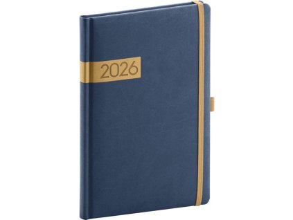Týždenný A5 Twill , blue/gold (Farba blue/gold)