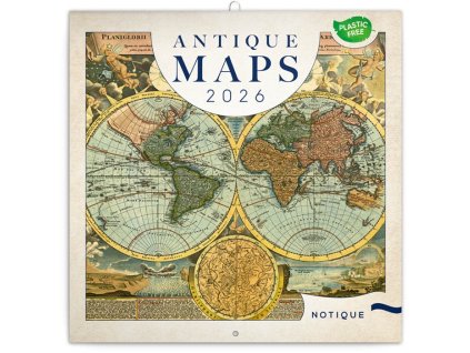 Nástenný poznámkový Staré mapy , mixed (Farba mixed)