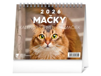 Stolový Mačky – s menami mačiek , mixed (Farba mixed)