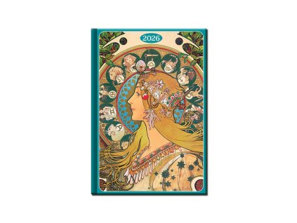 Týždenný A5 - ART MUCHA , mixed (Farba mixed)