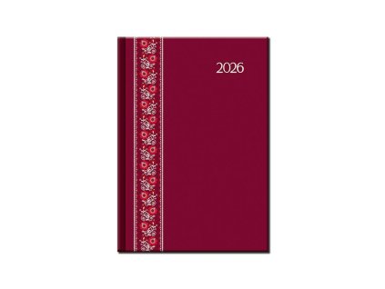 Denný A5 - FOLK EXTRA , Red (Farba Red)