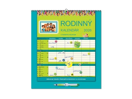 Nástenný Rodinný kalendár , mixed (Farba mixed)
