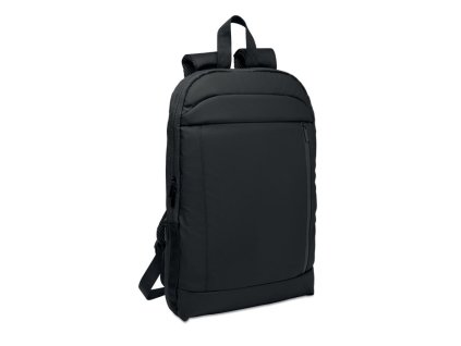 Rozšíriteľný batoh zo 600D RPET , Black (Farba Black)