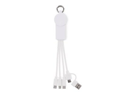 Nabíjací kábel USB-C, 2v1 , white (Farba white)