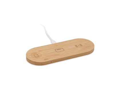 Bezdrôtová nabíjačka 15W, 3v1 , wood (Farba wood)