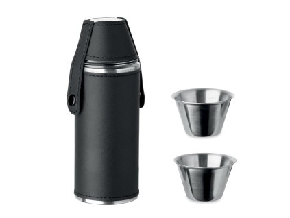 Ploskačka (230 ml) s pohárikmi (20 ml) , Black (Farba Black)