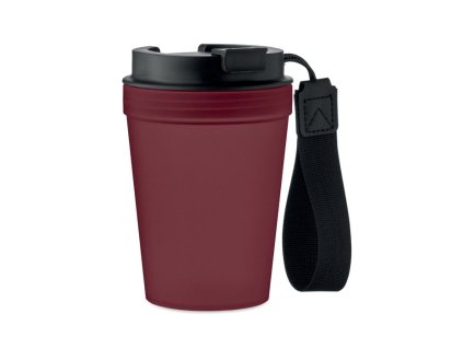 Jednostenný plastový pohár 300 ml , Burgundy (Farba Burgundy)