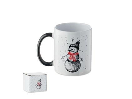 Vianočný hrnček 300ml v krabičke , black/red (Farba black/red)