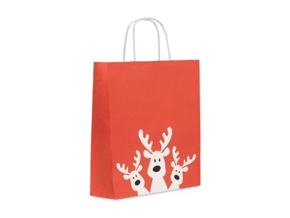 Stredná vianočná darčeková taška , Red (Farba Red)
