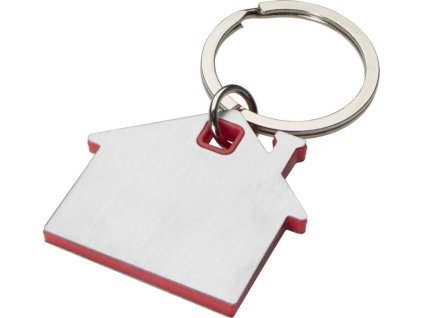 Nerezová kľúčenka-domček , Red (Farba Red)
