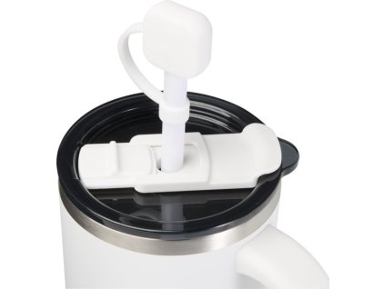 Silikónový kryt na slamku , white (Farba white)