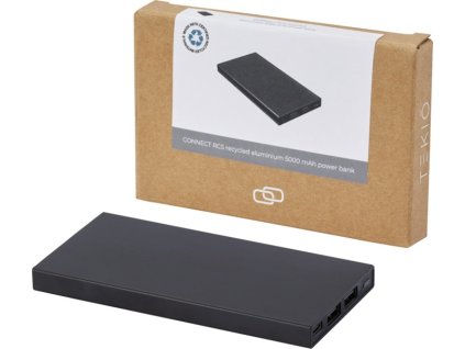 Powerbanka Connect 5000mAh RCS hliník , Black (Farba Black)