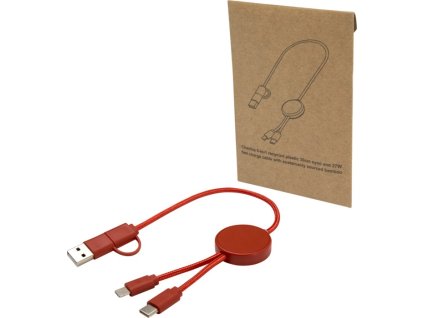 Dátový a nabíjací kábel 5v1 27W 30cm , brick (Farba brick)