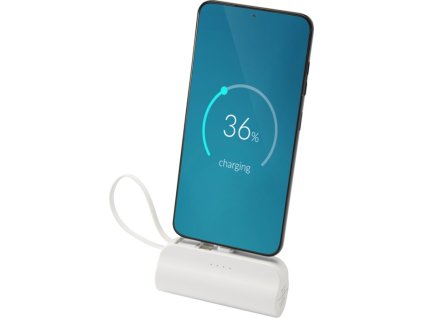 Powerbanka 5000 mAh / 10W so stojanom , white (Farba white)