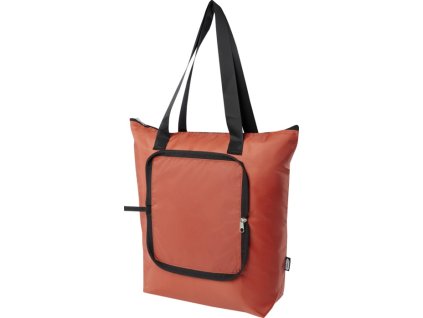 Skladacia chladiaca taška EcoFold z RPET , brick (Farba brick)